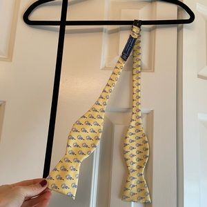 Vineyard Vines Yellow and Blue Citadel Bulldog Bow Tie